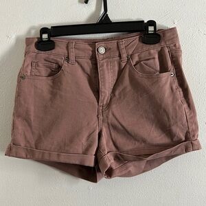 Used Mauve Aeropostale High Waisted Midi Shorts Size 6